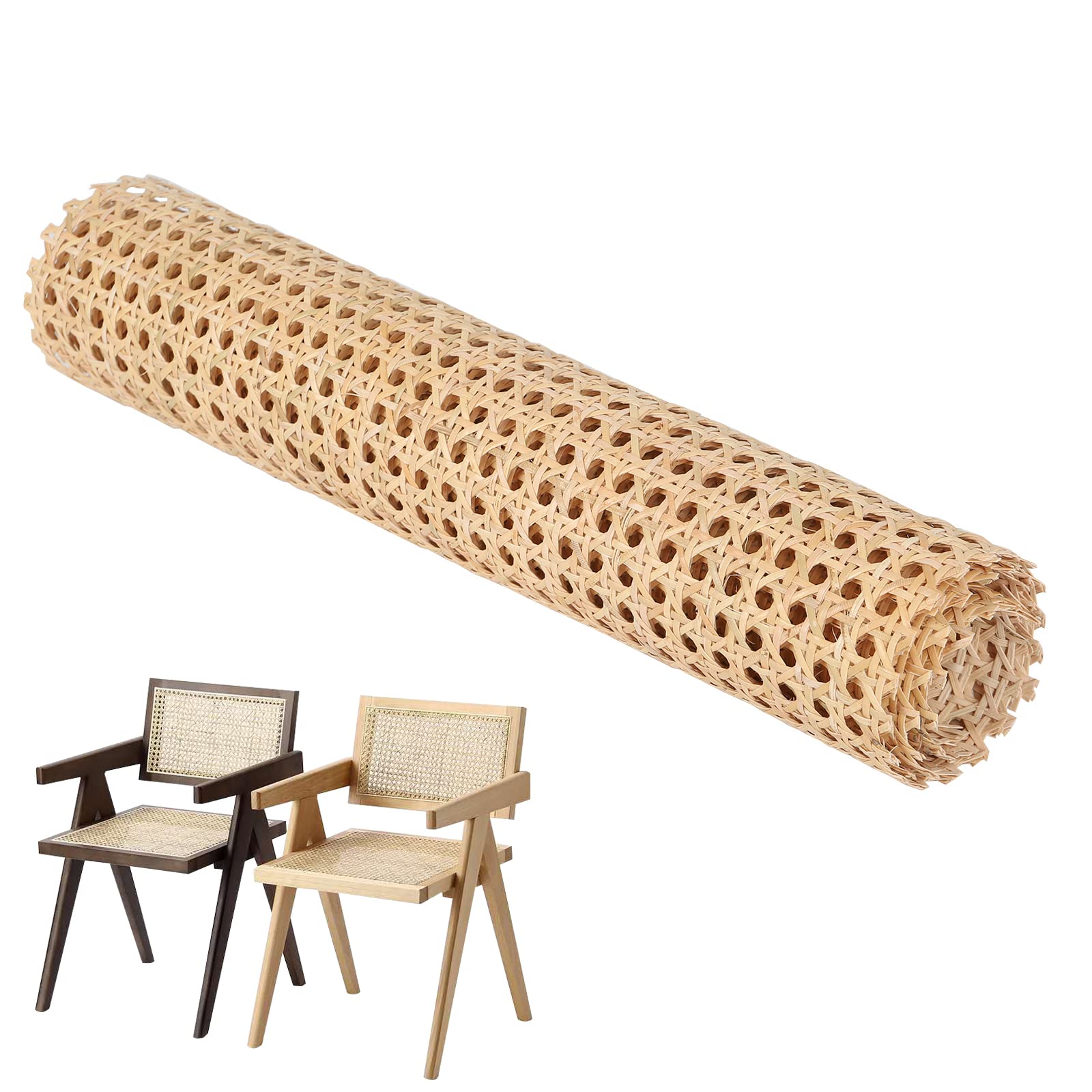 Caning Material, Rattan Pressed Cane Webbing Sheet, 200x35cm Plastic Rattan Cane Webbing Woven Cane Roll for Furniture, Chair, Cabinet