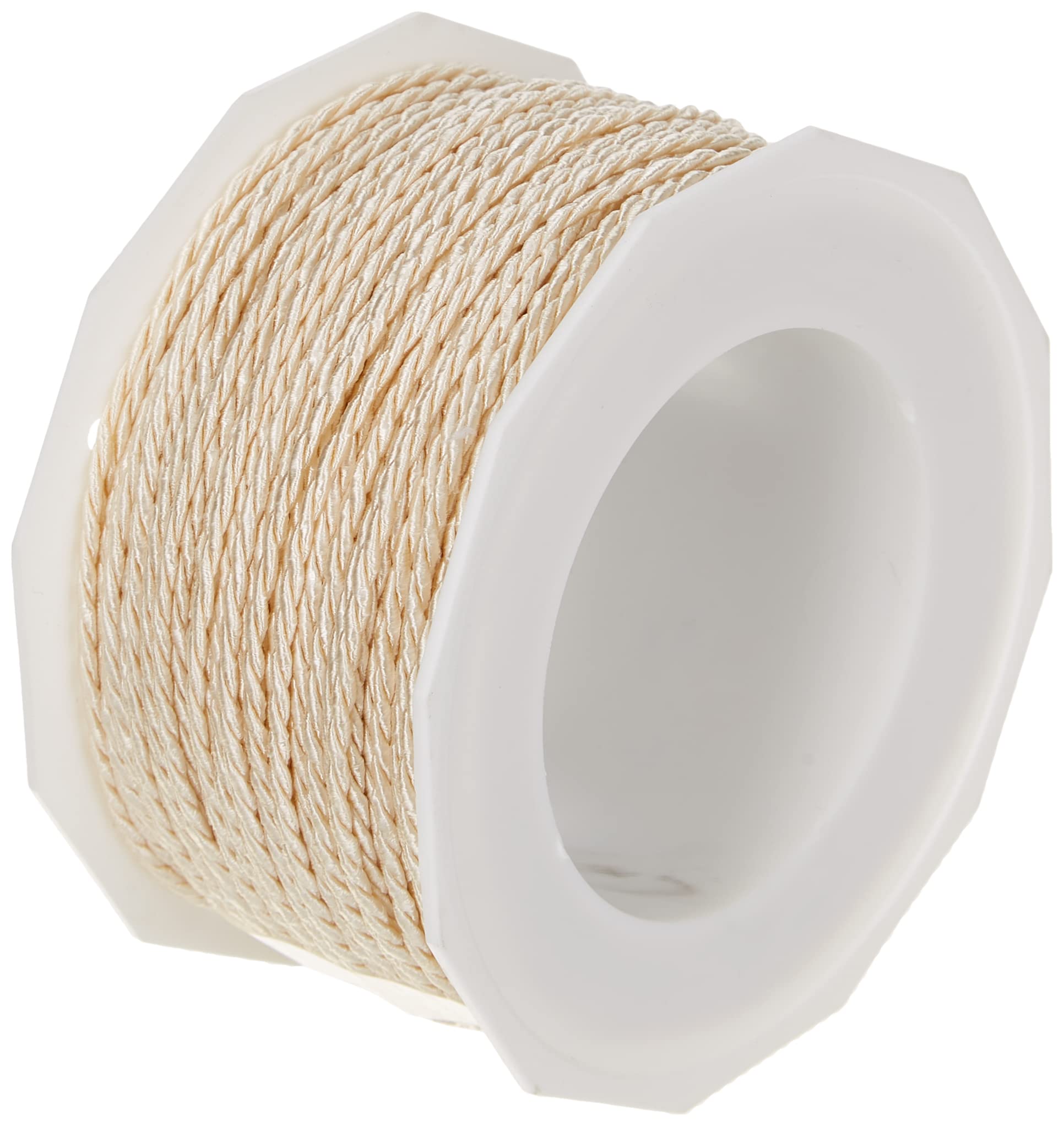 C.E. Pattberg Mosel Cord in Cream, 55 Yards of Braided Cord for Gifts, Parcels & Presents, 0.08 inches Width, Accessories for Decoration and Handicrafts, Tearproof Tape for Gift Wrapping — image 1