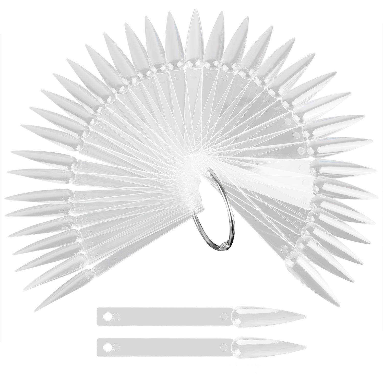 160Pcs Clear Nail Swatch Sticks Nail Art Tips Colour Pop Stick Nail Samples Sticks for Beginners