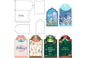 Estivaux Matrices de découpe en forme de carte 3D pour la fabrication de cartes, cartes-cadeaux, enveloppes, étiquettes, poch