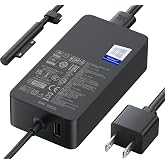 Microsoft Surface Pro Charger 65W Surface Laptop Charger, Support 44W, 36W | or Windows Surface Charger 11,10,9,8,7+,7,6,5,4,3,X,Surface Laptop 7,6,5,4,3,2,1,Surface Go 3,2,1, Tablet, Surface Book 3,2,1