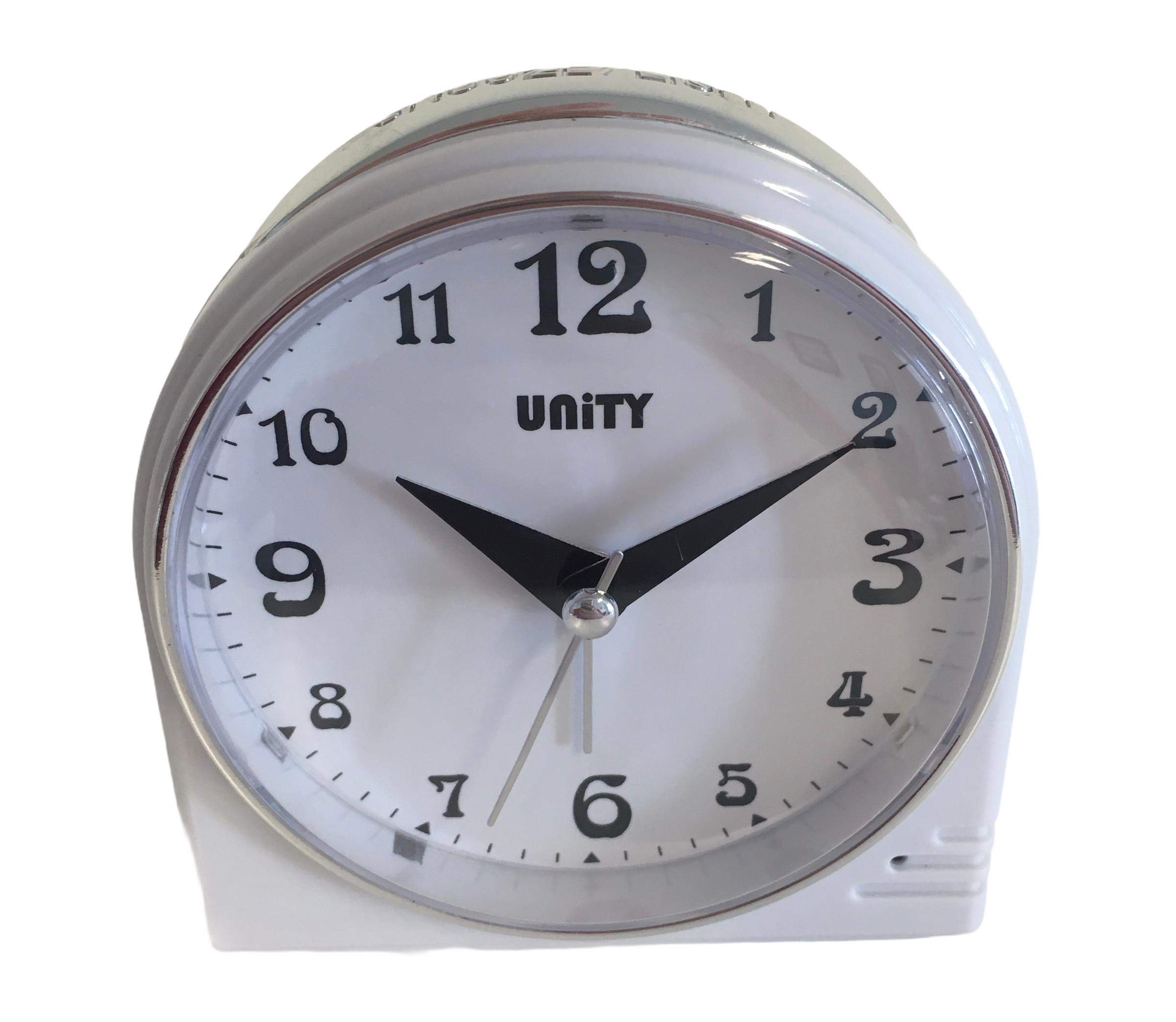 Unity Beep Alarm Clock-49025, White, 8.5 x 9 x 3.5 cm