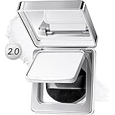 CARSLAN 2.0 Black Magnet Soft Focus Powder, Waterproof Translucent Pressed Setting Powder, 24H Longlasting Talc-Free Face Powder, Oil Control Compact Makeup,03 Translucent For Sensitive Skin, 0.28Oz