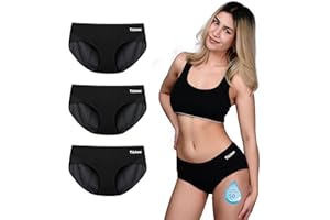 TIICHOO Period Underwear for Women Heavy Flow Soft Absorbent Period Panties Incontinence Leakproof Underwear