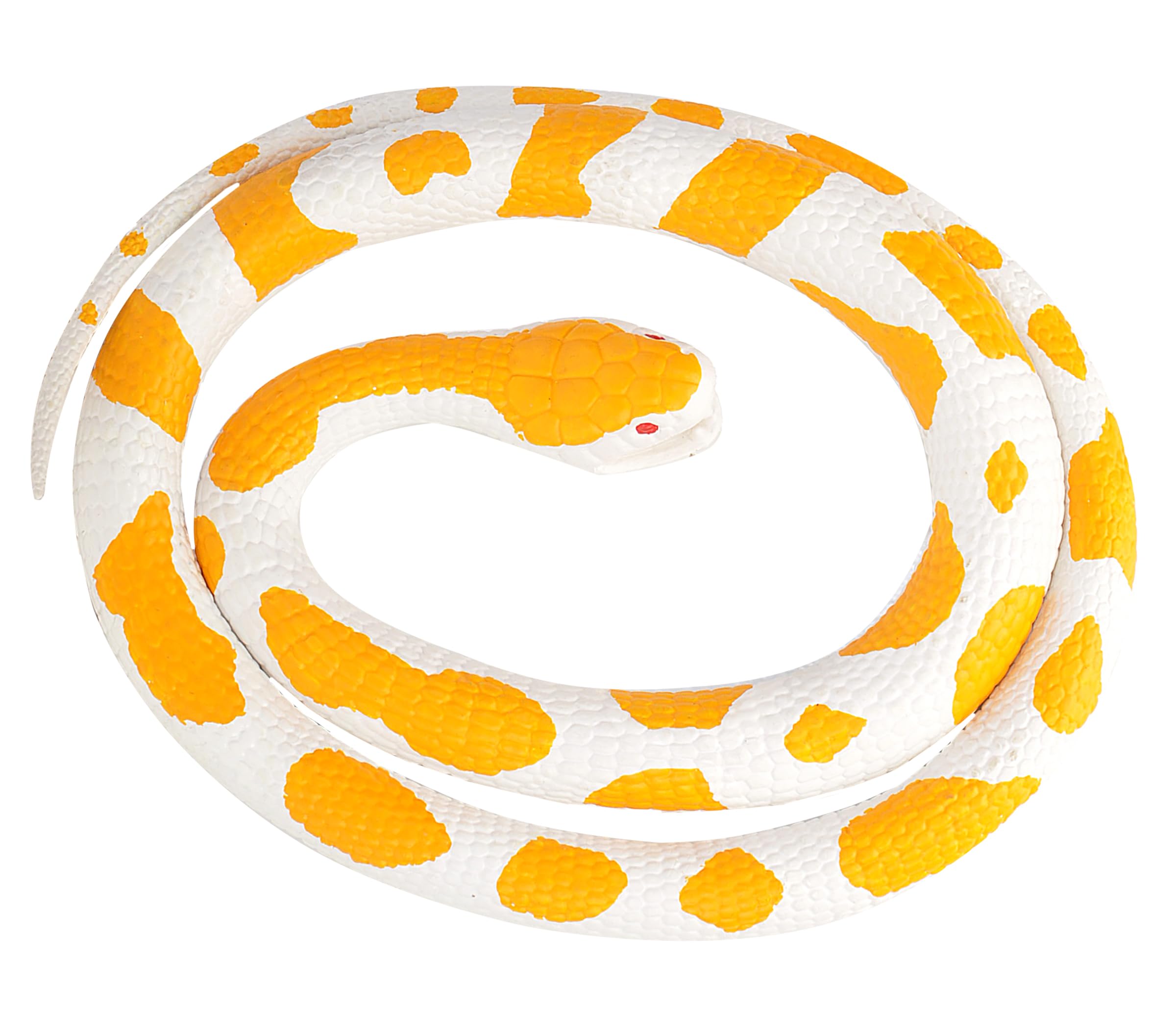Wild Republic 20769 Albino Python Rubber Snake, Yellow/White, 117 cm