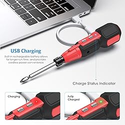 AMIR Cordless Power Screwdriver, Rechargeable