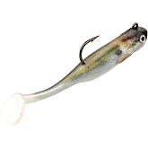 Strike King Strike King Homing Minnow Fishing Lure, Pre-Rigged Soft Plastic Swimbait, 3-Pack