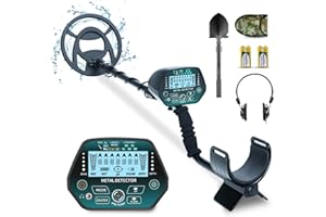 MeinWei Metal Detector for Adults Waterproof - Professional Higher Accuracy Gold Detector with LCD Display, Advanced DSP Chip, 5 Detection Modes Gold Detector, 10" High Accuracy Search Coil