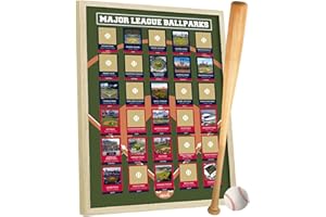PALETTES AND PRINTS Pro Baseball Stadiums Scratch Off Poster - Track Your Baseball Journey - Baseball Decor - Baseball Stadium Scratch Off Map - Baseball Poster - Baseball Wall Decor - All 30 Updated Ballparks (2024)