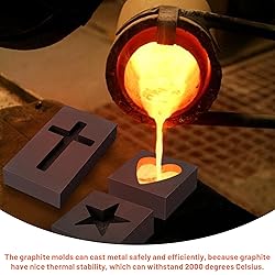 4 Pieces Graphite Ingot Molds,Upgrade Heart Star