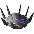 ASUS ROG Rapture GT-AXE11000 Tri-band WiFi 6E Extendable Gaming Router, 6GHz Band, 2.5G Port, Triple-level Game Acceleration, VPN Fusion, Subscription-free Network Security, AiMesh Compatible