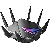 ASUS ROG Rapture GT-AXE11000 Tri-band WiFi 6E Extendable Gaming Router, 6GHz Band, 2.5G Port, Triple-level Game Acceleration,