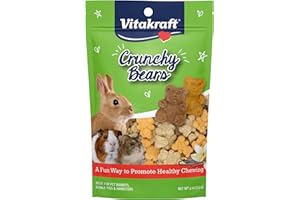 Vitakraft Crunchy Bears Small Animal Treat 4 oz Bag - Made with Real Vegetables - for Rabbits, Guinea Pigs, Gerbils and Hamsters, Healthy, Crunchy Reward for Your Small Pet
