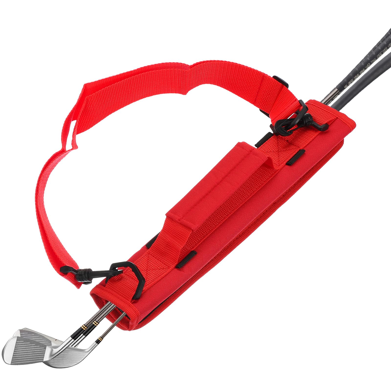 PATIKIL Mini Golf Club Bag, Portable Lightweight Club Carry Bag with Adjustable Strap for Men Women Golfer Pouch Driving Range Carrier Course Training Practice Case Red