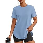 PINSPARK Workout Tops for Women Short Sleeve Athletic Shirts UPF 50+ Quick Dry Running Outfits for Exercise Gym Hiking S-3XL