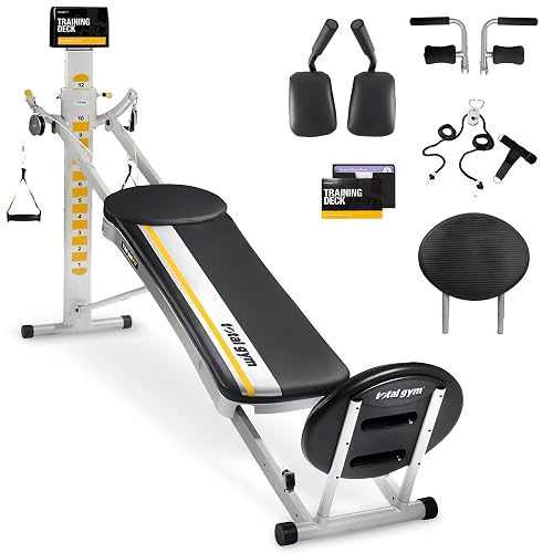 Full Body Home Gym System - 148 Lbs Weight Stack, Adjustable, Steel Frame, 3-Year Warranty