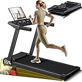 UMAY Fitness Treadmill with 20% Manual/Auto Incline, 42.5"×16.1" Extra-Wide Running Belt, 400LB Capacity, 3.5HP Motor & 8.7 M
