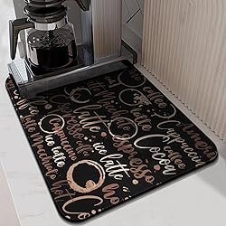 Coffee Bar Mat Accessories for Countertop Absorbent