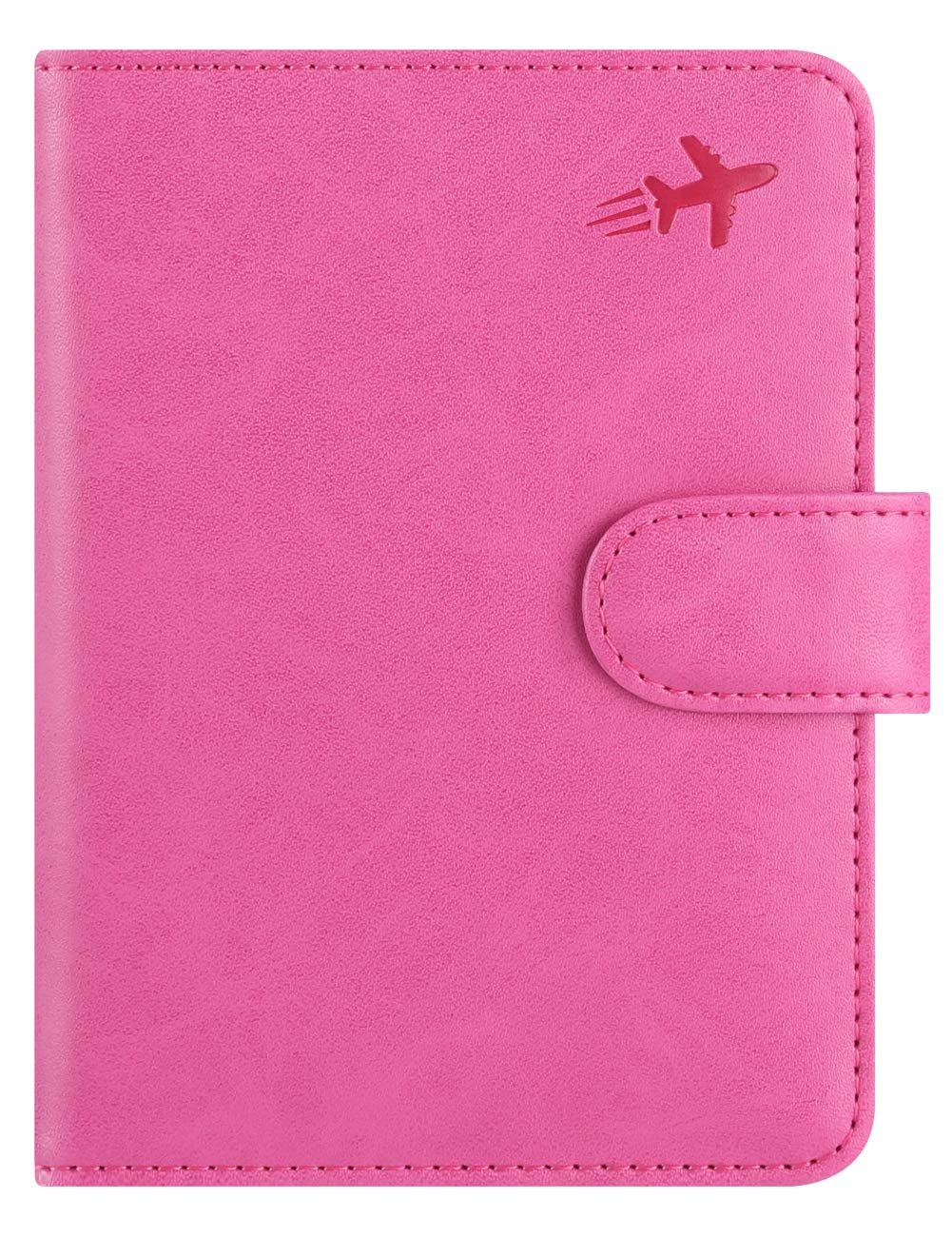Photo 1 of Passport Holder Cover Wallet RFID Blocking Leather Card Case Travel Accessories for Women Men (#Pink)