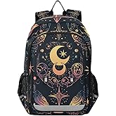 ALAZA Moon Stars Alchemy Witch Laptop Backpack Purse for Women Men Travel Bag Casual Daypack with Compartment & Multiple Pockets