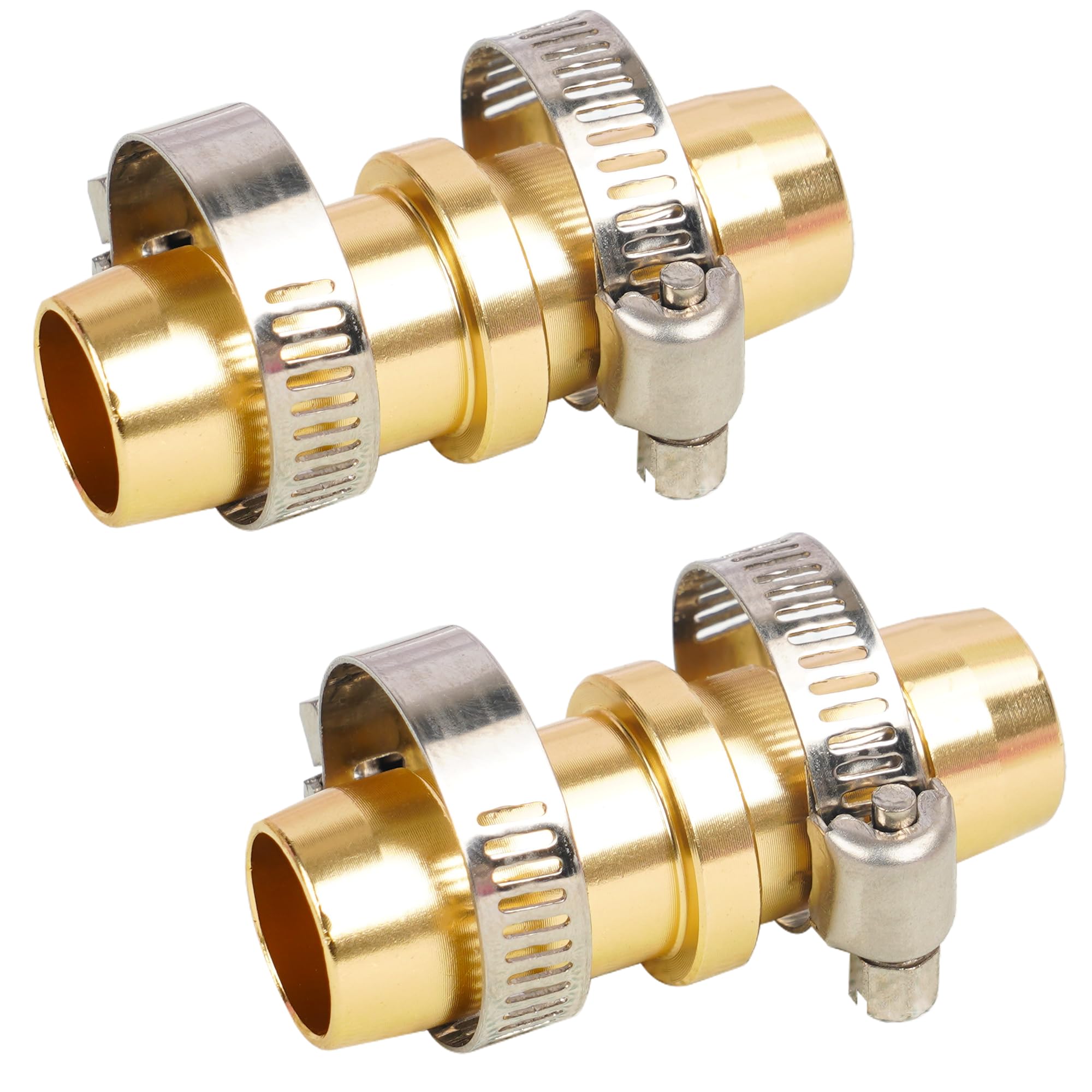 Photo 1 of Hourleey 2 Pack Garden Hose Repair Kit, Hose Connector Repair Mender Kit with Stainless Clamp, Fits 3/4"-5/8" Water Hose Repair Fittings