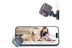 ZOHOKO Hidden Camera, Spy Camera Hidden Camera with Audio/Video, Two-Way Audio, Clear Night Vision, AI Motion Detection, Real Time Recording Surveill with Multi-Function Stand