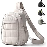 Cumbanho Puffer Sling Bag for Women,Crossbody Bags Purses with RFID Shoulder Bag,Quilted Lightweight Fanny Pack for Travel