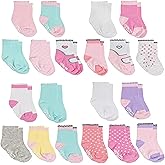 So'dorable 20 Pack Newborn Baby & Infant Boys & Girls Socks, Assorted Size Pack (0-12 Months & 12-24 Months), Non-Skid Grips, Non-Shrink