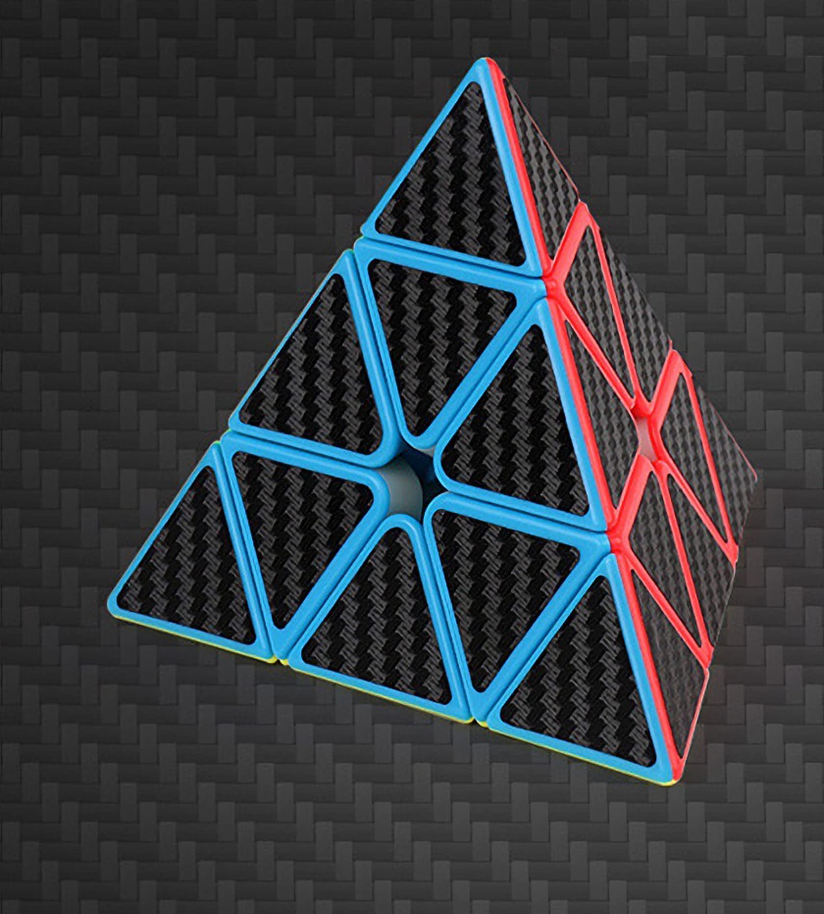 ND Speed Cube Magic Cube Carbon Fiber Sticker Toy, 3x3 Carbon Fiber, Master Pyraminx, Pyramids, 1 Count, 1 Set, 1 Item, 3 Pieces, Ages 7+