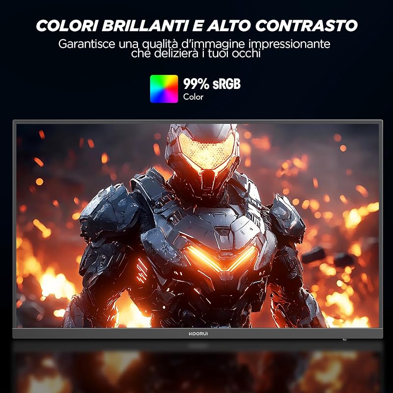 Gaming Monitor 24" 170Hz PC Schermo FHD Adaptive Sync, HDMI 1.4