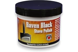 Meeco's Red Devil 402 Raven Black Stove Polish Paste - Non-Toxic Water-Based Combination of Wax & Black Pigment (4 oz) - Made in The USA