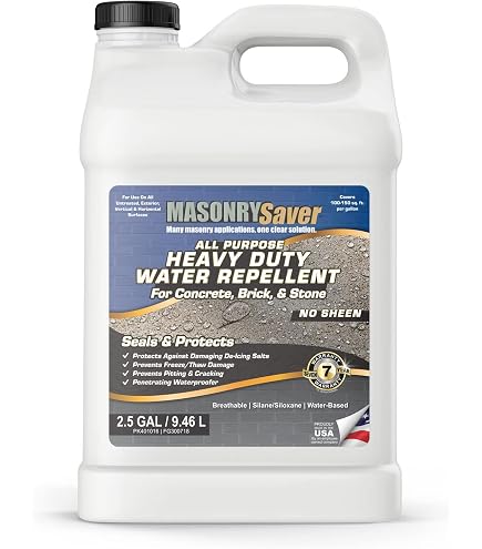 MasonrySaver All-Purpose Heavy Duty Water Repellent - 1 Gallon, Siloxane-Based, For Brick, Concrete, Driveways