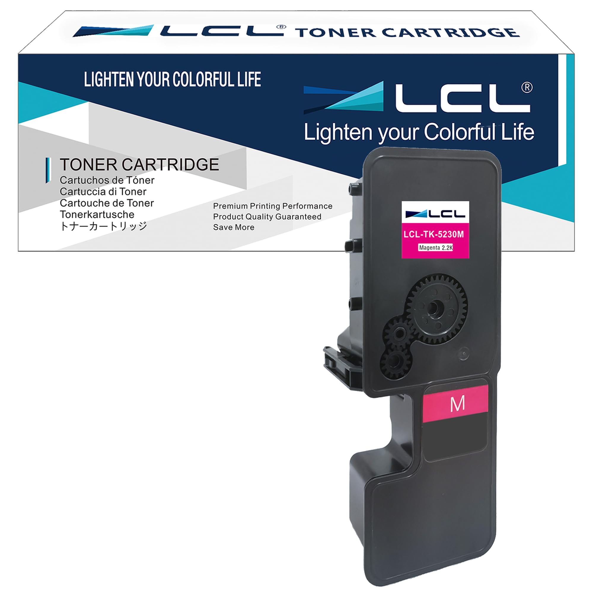 LCL TK-5230 TK5230 Magenta Toner Cartridge Replacement for Kyocera TK-5230 TK-5230M TK5230M Replacement for Kyocera Ecosys P5021 P5021cdn P5021cdw M5521 M5521cdn M5521cdw (1 Pack) — image 1