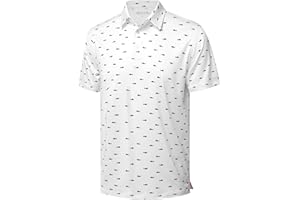 YAMXDM Golf Polo Shirts for Men - Moisture Wicking Short Sleeve Performance Business Casual Stylish Tennis Mens Golf Shirts