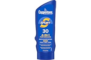 Coppertone SPORT Sunscreen SPF 30 Lotion, Water Resistant Sunscreen, Body Sunscreen Lotion, 7 Fl Oz