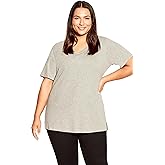 Avenue Women's Plus Size Top - V Neck Essential