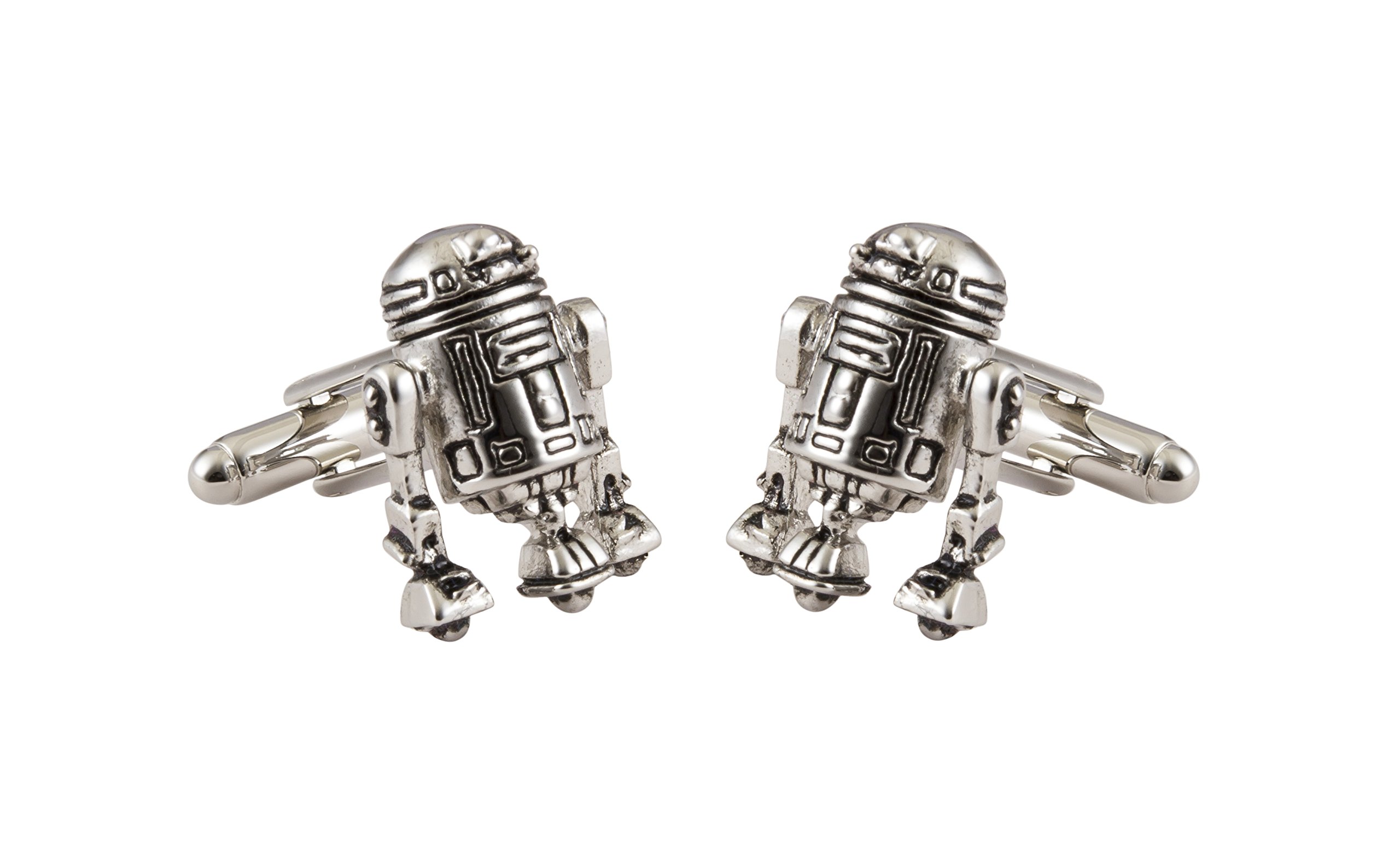 Knighthood Men's Robot Cufflinks Silver