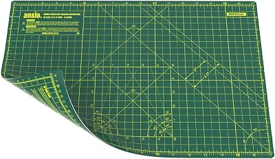 ANSIO Self Healing Cutting Mat 17x11 in A3 5 Layer Double Sided Green