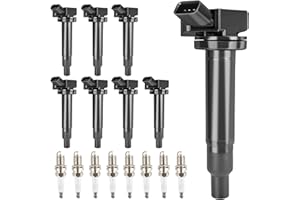 HYR Set of 8 Ignition Coil Pack and Iridium Spark Plugs Fit for 4.3L 4.7L 2000-2009 Toyota Tundra Sequoia 4Runner Land Cruiser Lexus GS430 GX470 LS430 LX470 SC430 V8 Replaces UF230