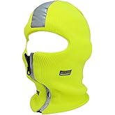 Safety Reflective Balaclava Mask with Adjustable Zipper Hat Skull Cap
