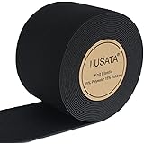 lusata 2 inch Wide Black Knit Elastic Spool Heavy Stretch High Elasticity Knit Elastic Band 5 Yard