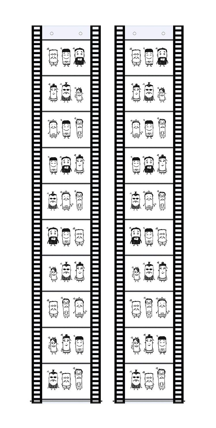 trendfinding 2 Photo Pockets Photo Holder Film Strips Landscape Format 13 x 18 cm for 10 Photos Each