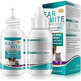 NBTREKTIE Ear Mites Treatment for Dogs &amp; Cats - Cat Ear Mite Treatment with Aloe Vera, Kills on Contact &amp; Soothes Itching, Vet-Recommended Formula for Pets Ear Cleaning, Fast-Acting 0.75oz Bottle