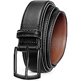 Men's Belt Genuine Leather Belt for Men Dress Casual Golf Jeans Pants 1 3/8"