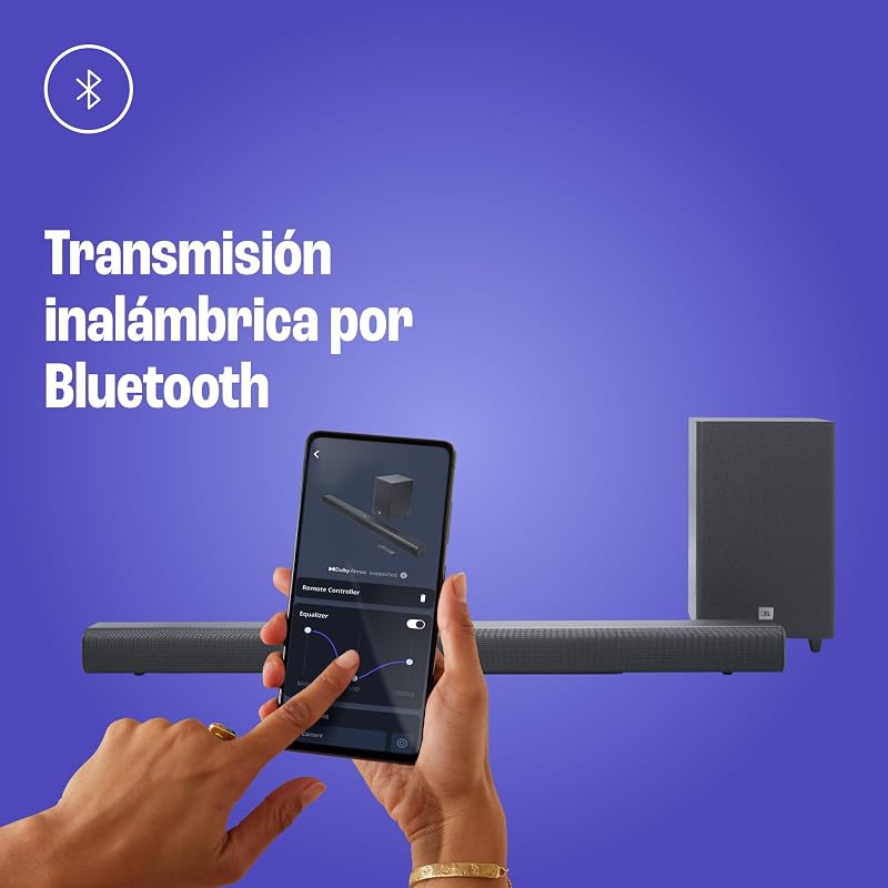 JBL Cinema SB 550 Barra de som de 3.1 canais com subwoofer integrado para graves profundos e 250 watts de Dolby Audio para uma experiência de audição de qualidade, preto, EU Plug (tipo C)