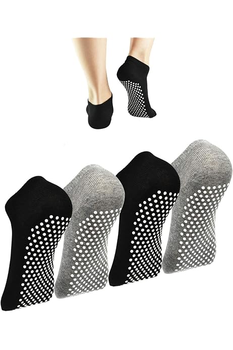 6 Pares De Calcetines De Yoga Para Mujer - Antideslizantes, Con Partículas De Silicona, Tejido Transpirable | Para Yoga, Pilates, Fitness Y Baile