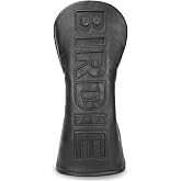 Golf Club Covers Birdie Driver Cover Fairway Wood Headcover Hybrid Cover | Leather 3 Wood Headcover Golf Headcover with Interchangeable Tags,Golf Accessories Set Gift for Men Women