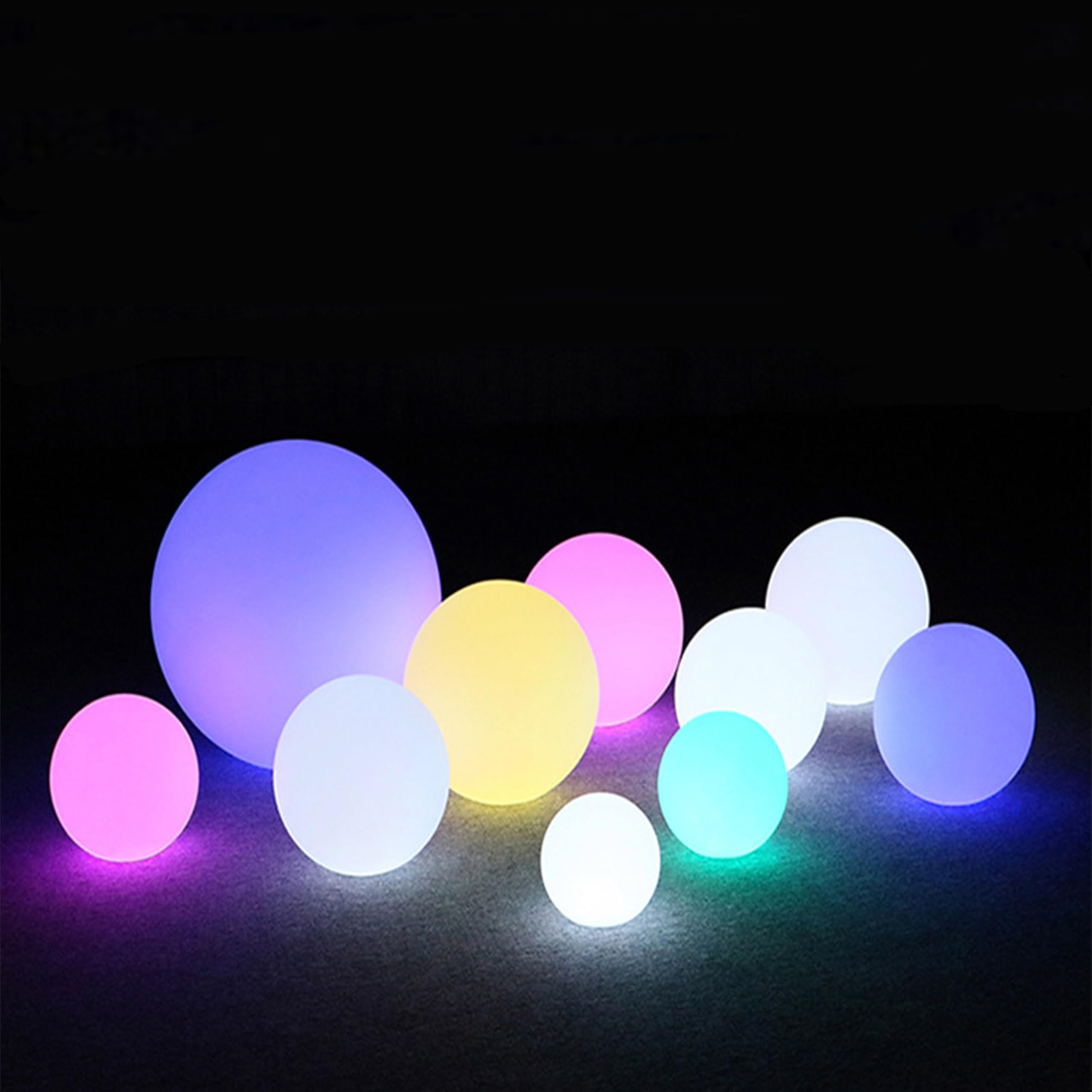 Swimming Pool Floating Ball Lights - Outdoor Waterproof Children's Toys, 3D Moon LED Luminous Balls, Sleep & Dance Lights, Holiday Decor