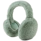 Zsedrut Winter Women Earmuff Foldable Ear Warmer Fluffy Ear Cover Warm Outdoor