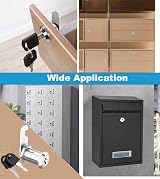 Litensh 20mm Security Mailbox Lock with Keys Cam Lock Cabinet Drawer view 10